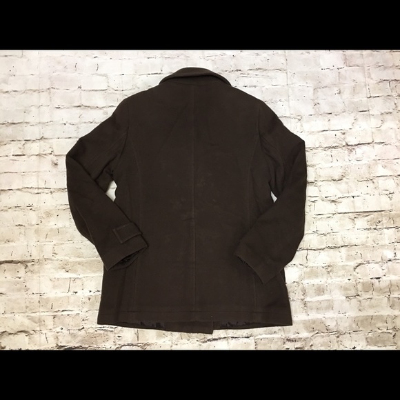 L.L.Bean Brown Pea Coat - Picture 7 of 8